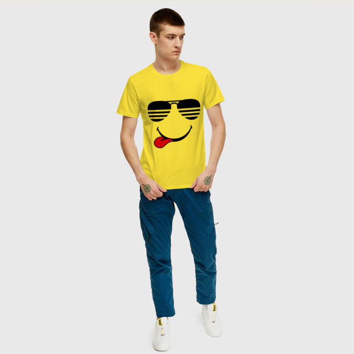 Мужская футболка хлопок Мы на позитиве (язык слева) фото