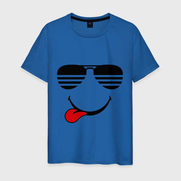 Мужская футболка хлопок Мы на позитиве (язык слева) фото