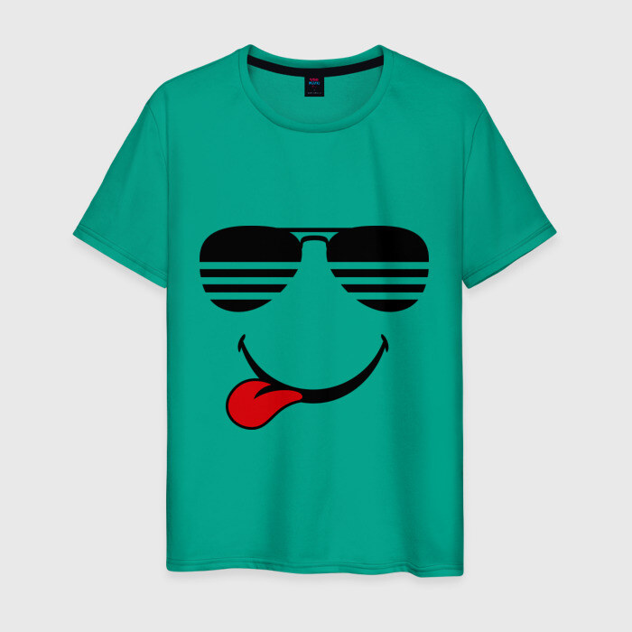 Мужская футболка хлопок Мы на позитиве (язык слева) фото