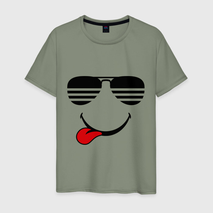 Мужская футболка хлопок Мы на позитиве (язык слева) фото