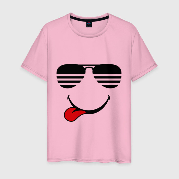 Мужская футболка хлопок Мы на позитиве (язык слева) фото