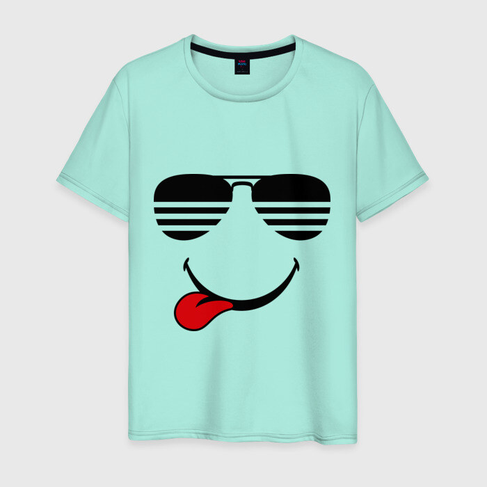 Мужская футболка хлопок Мы на позитиве (язык слева) фото