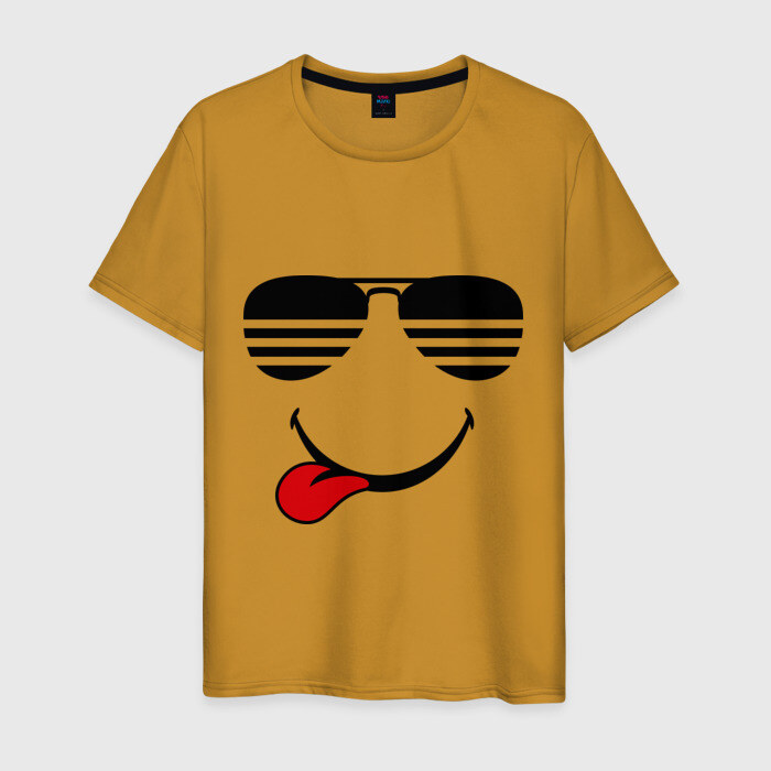 Мужская футболка хлопок Мы на позитиве (язык слева) фото