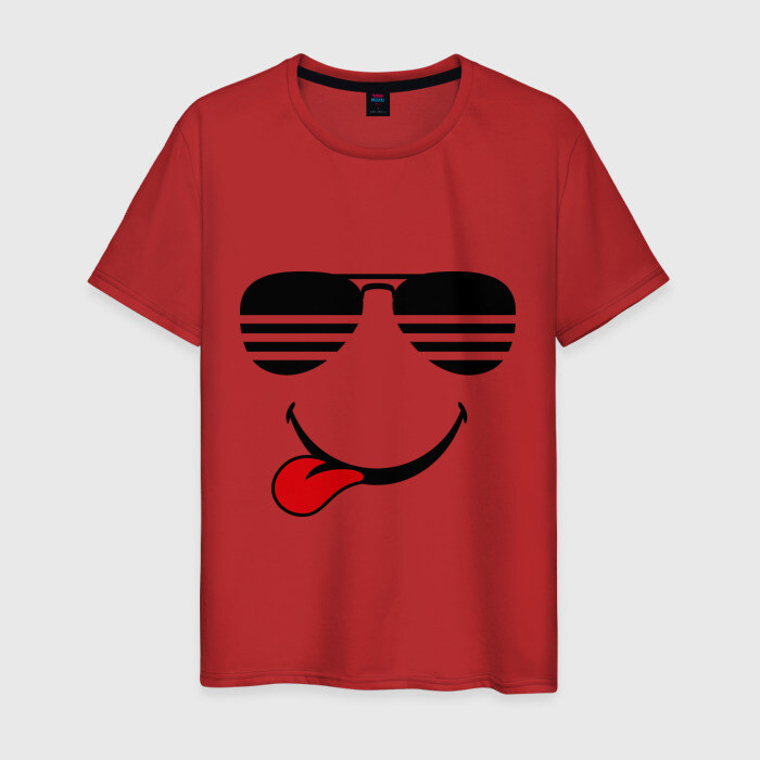 Мужская футболка хлопок Мы на позитиве (язык слева) фото