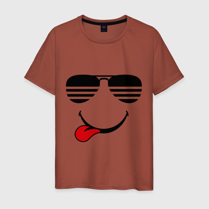 Мужская футболка хлопок Мы на позитиве (язык слева) фото