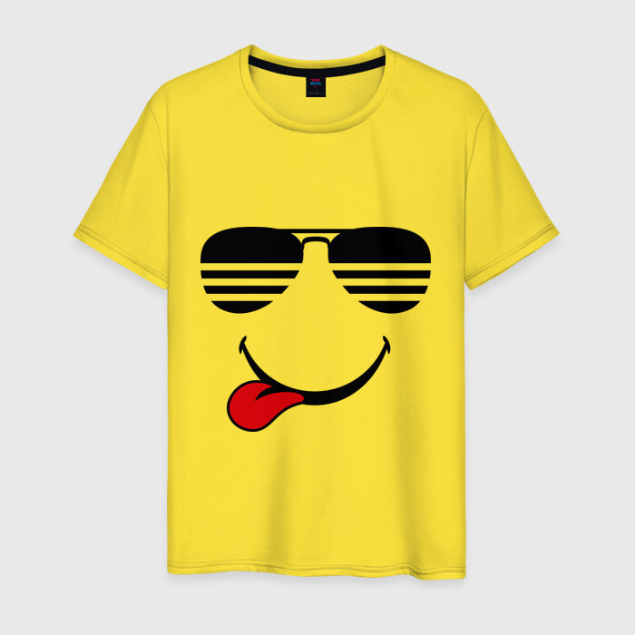 Мужская футболка хлопок Мы на позитиве (язык слева) фото