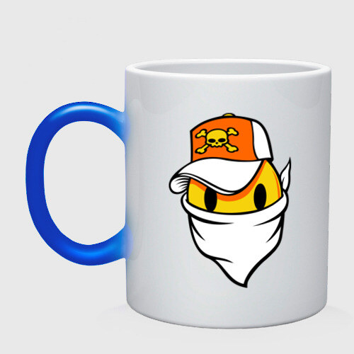 Кружка хамелеон Смайл в бандане фото