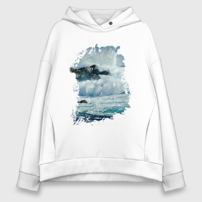 Женское худи Oversize хлопок Seaside фото