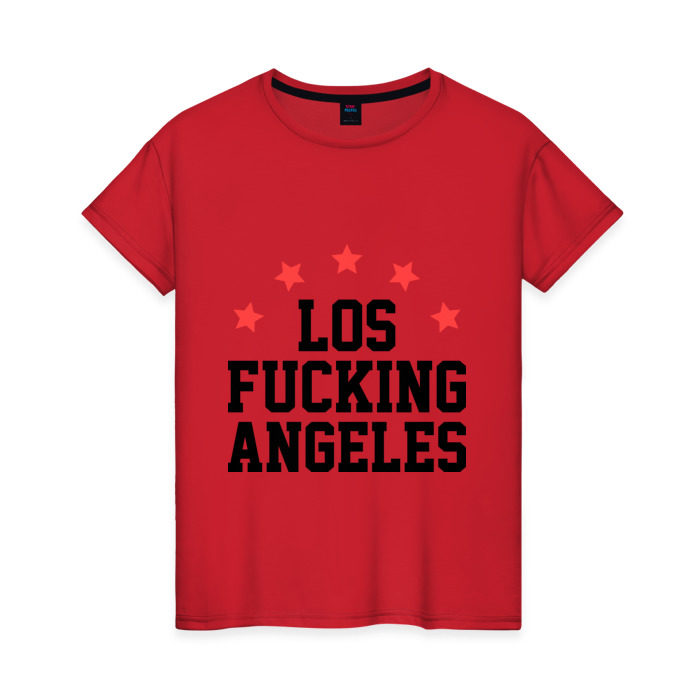 Женская футболка хлопок Los Fucking Angeles фото