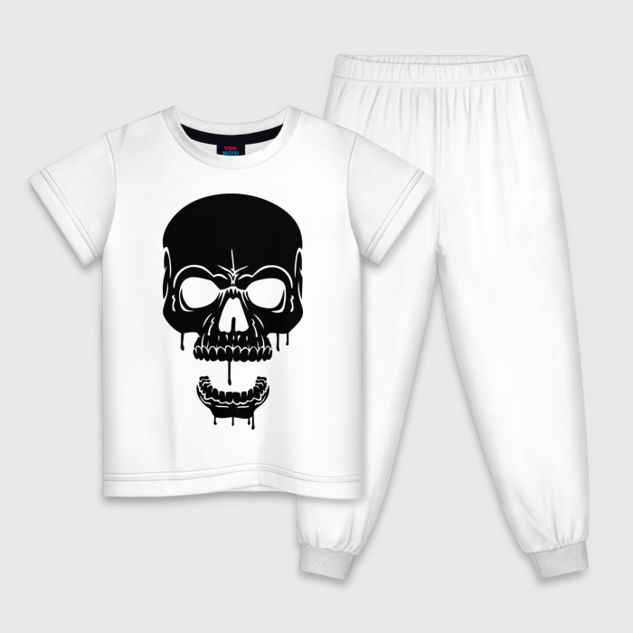 Детская пижама хлопок злобный череп фото