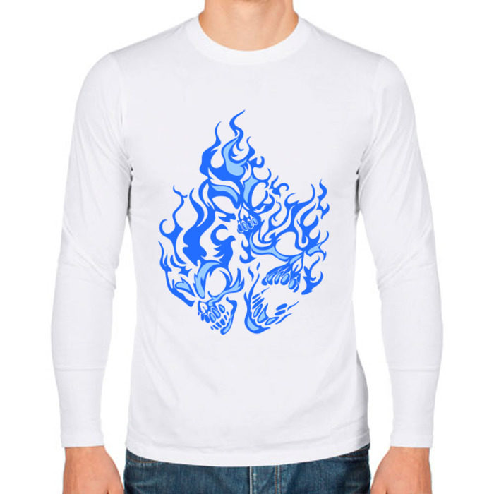 Мужской лонгслив хлопок Дым фото