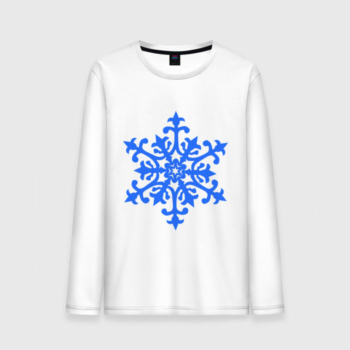 Мужской лонгслив хлопок Снежинка фото