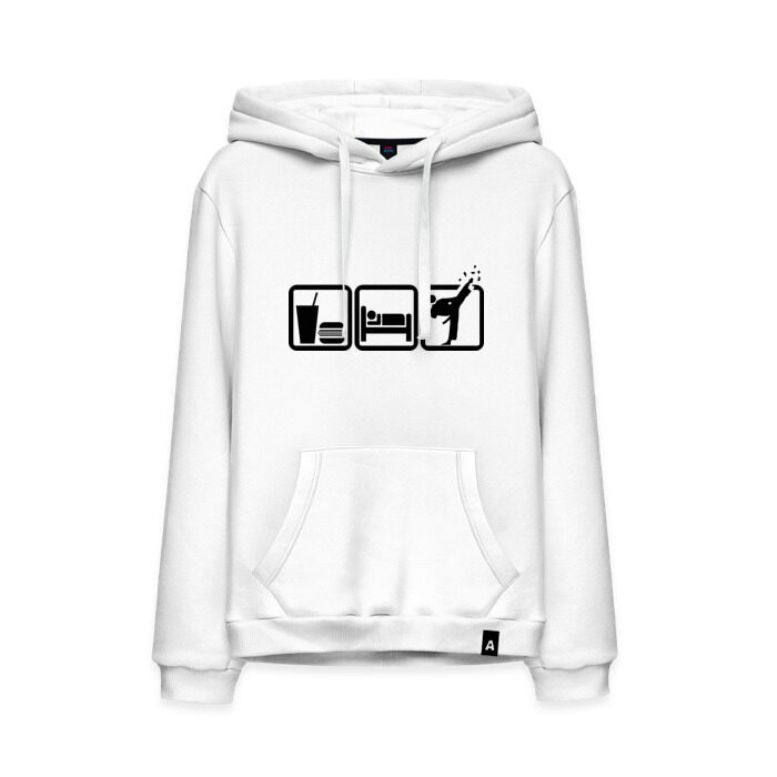 Мужская толстовка хлопок Eat Sleep Fight (Ешь, спи, бейся) фото