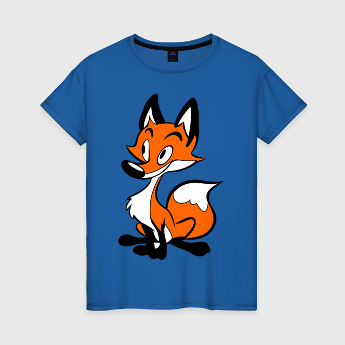 Женская футболка хлопок Хитрая лиса фото
