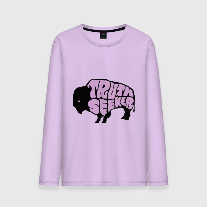 Мужской лонгслив хлопок Бизон - искатель истины фото