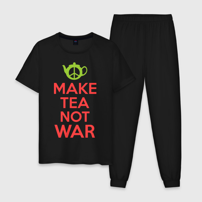 Мужская пижама хлопок Make tea not war фото