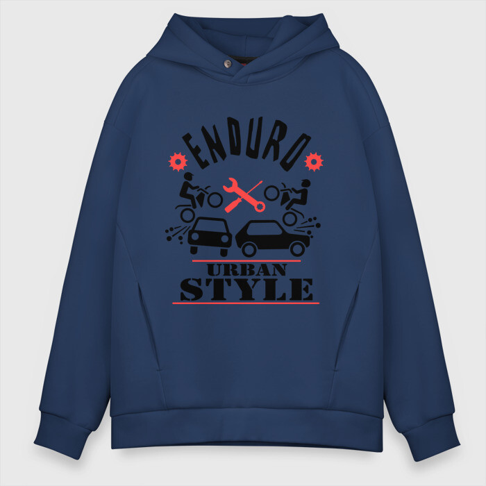 Мужское худи Oversize хлопок enduro urban style фото