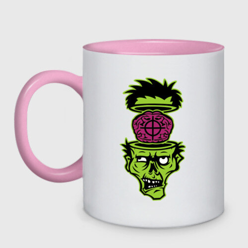 Кружка двухцветная Зомби на прицеле фото