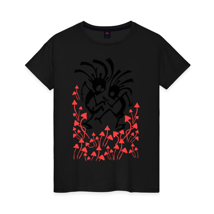 Женская футболка хлопок Грибочки фото