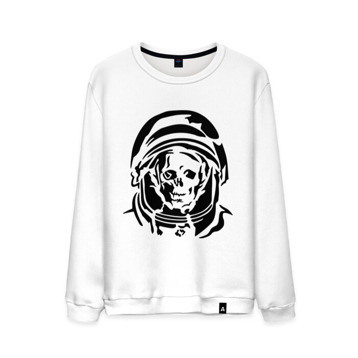 Мужской свитшот хлопок Скелет в скафандре фото