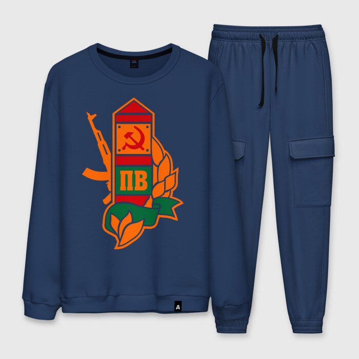 Мужской костюм хлопок Пограничный столб фото