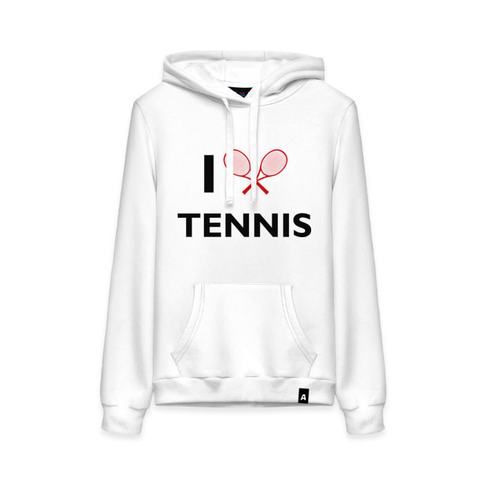 Женская толстовка хлопок I Love Tennis фото