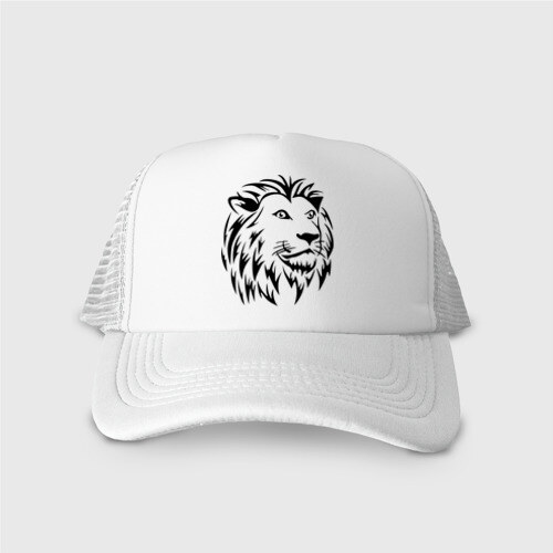 Кепка тракер с сеткой Лев узор фото