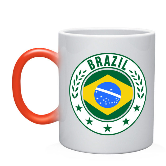 Кружка хамелеон Brazil - Бразилия ЧМ-2014 фото
