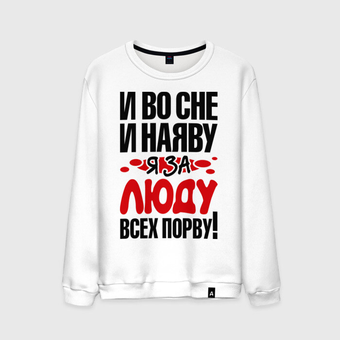 Мужской свитшот хлопок я за Люду всех порву фото