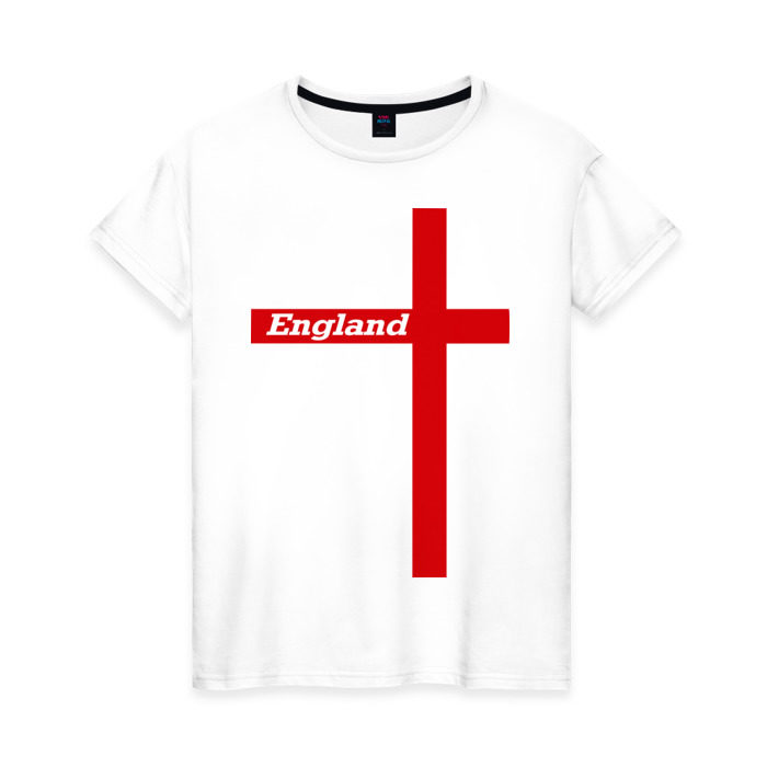 Женская футболка хлопок Сборная Англии фото