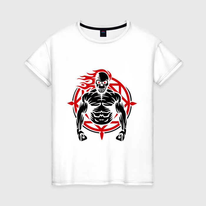 Женская футболка хлопок Демон силы фото
