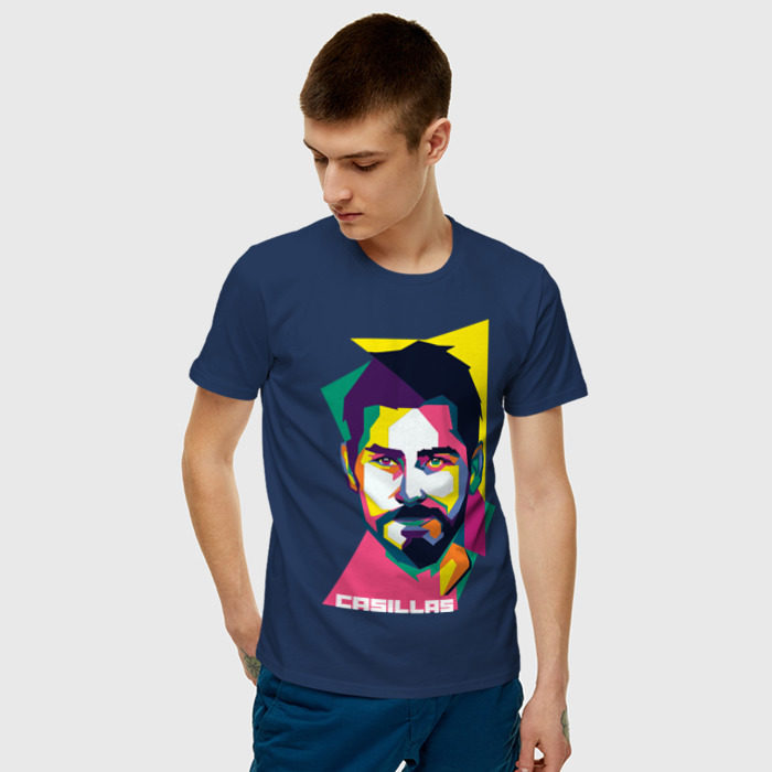 Мужская футболка хлопок Икер Касильяс фото
