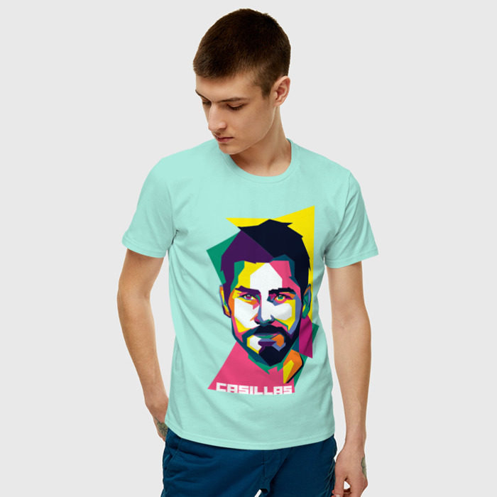 Мужская футболка хлопок Икер Касильяс фото