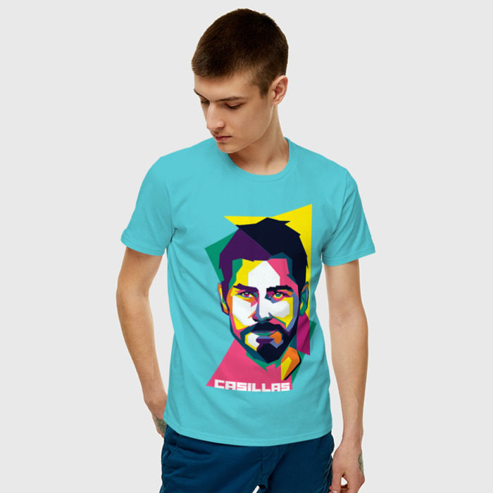 Мужская футболка хлопок Икер Касильяс фото