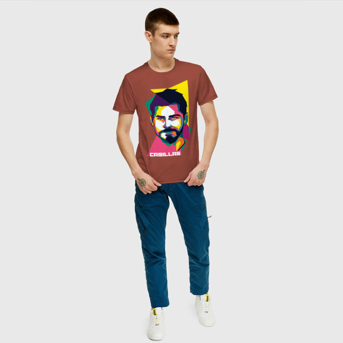 Мужская футболка хлопок Икер Касильяс фото