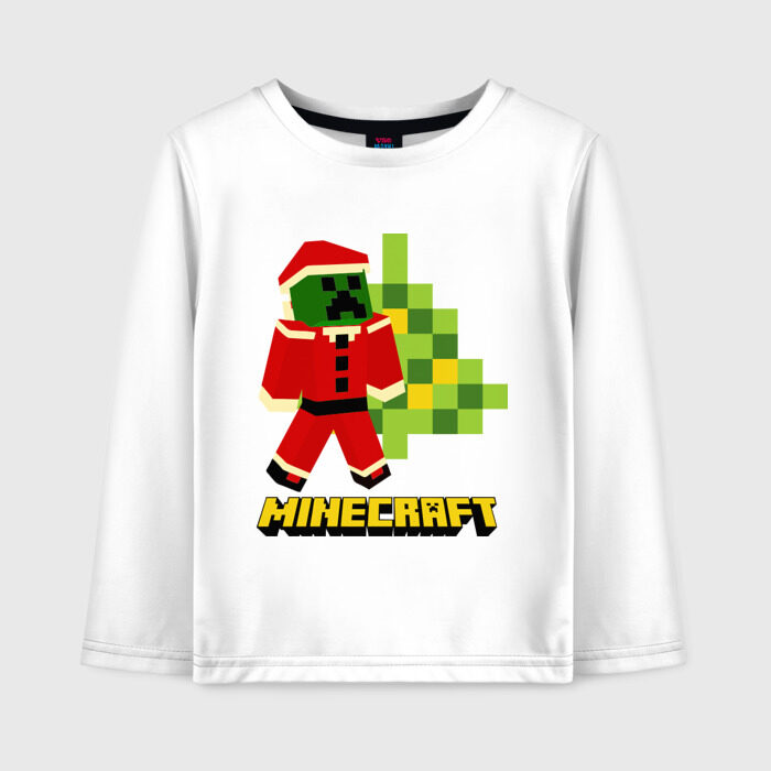 Детский лонгслив хлопок Minecraft фото