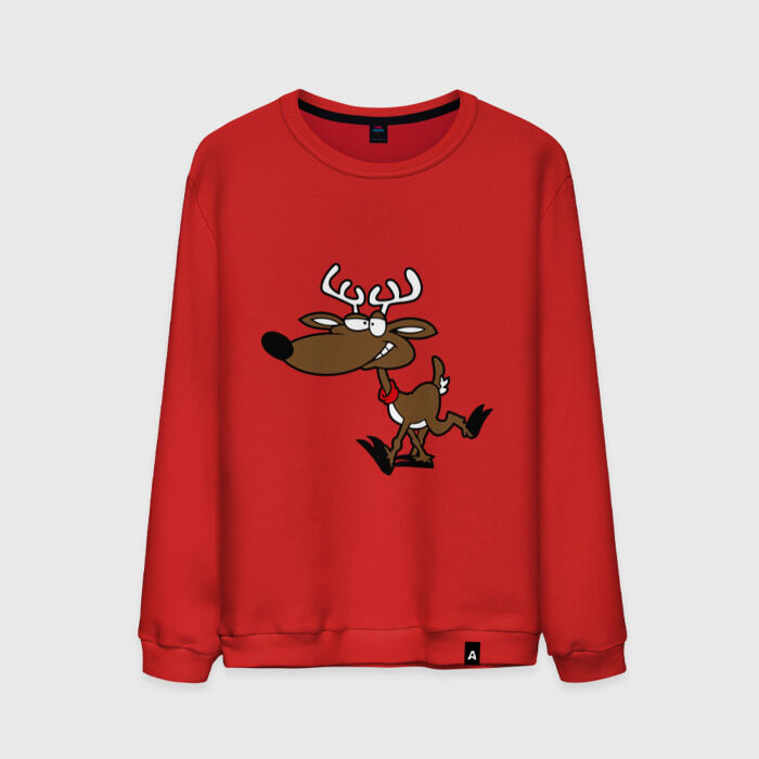 Мужской свитшот хлопок Весёлый Олень фото