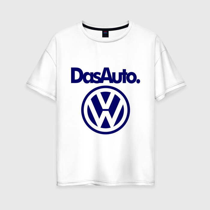 Женская футболка хлопок Oversize Volkswagen Das Auto фото