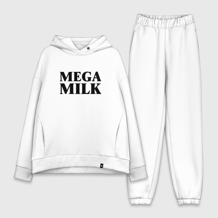 Женский костюм хлопок Oversize Mega milk фото