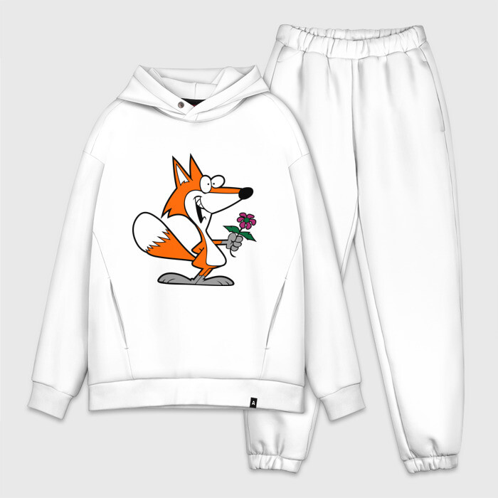 Мужской костюм хлопок OVERSIZE В любленные лисички (парные) фото