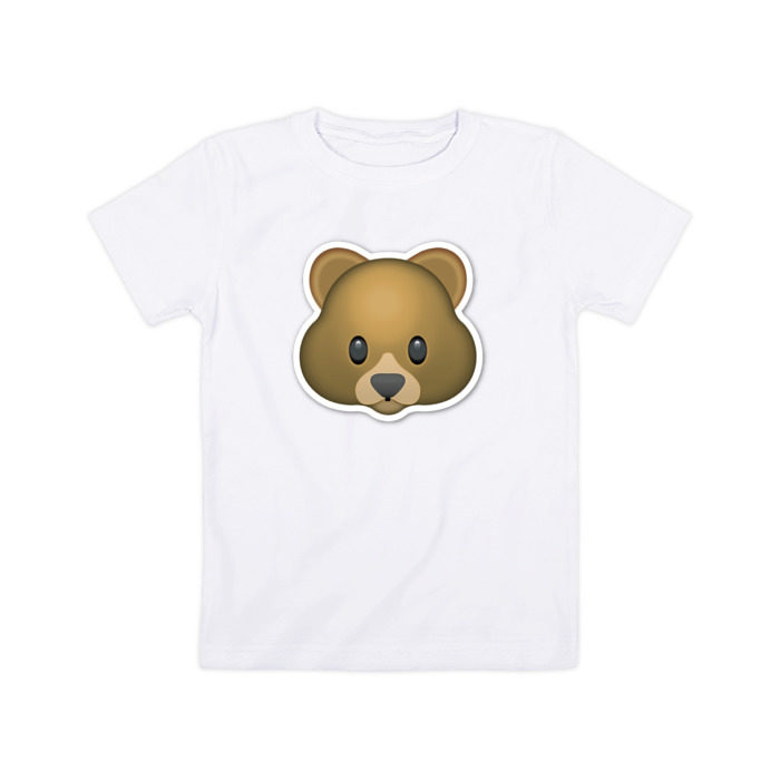 Детская футболка хлопок Смайл мишка фото
