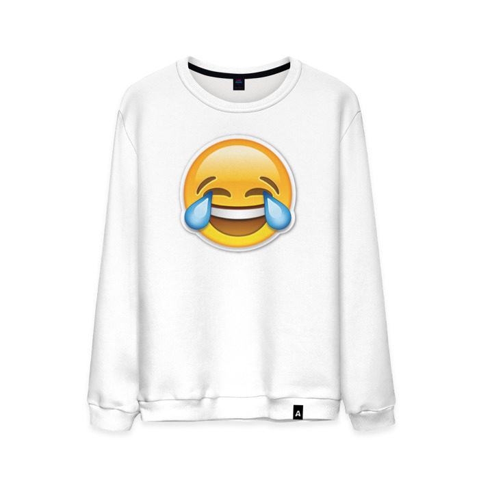 Мужской свитшот хлопок Смайл смеющийся фото