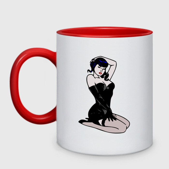 Кружка двухцветная The girl vamp фото