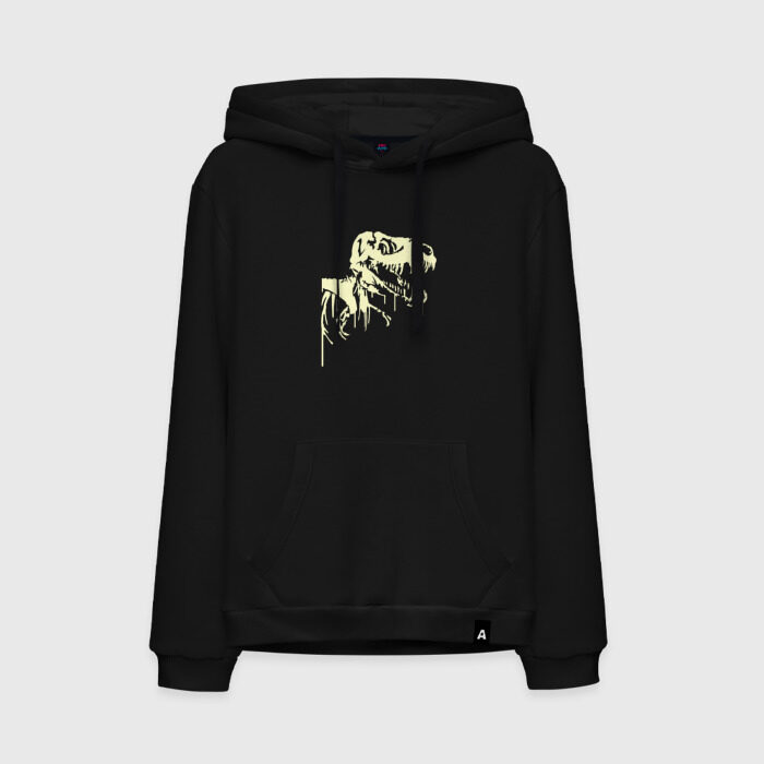 Мужская толстовка хлопок Скелет динозавра фото