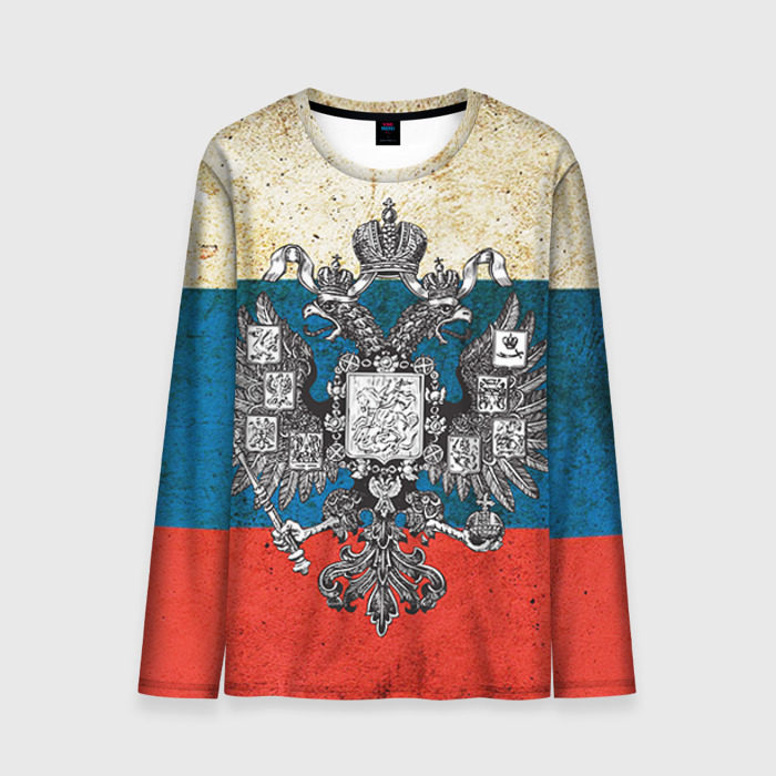 Мужской лонгслив 3D Россия фото