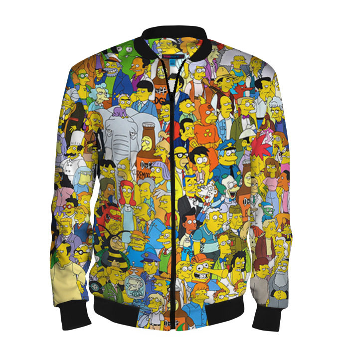 Мужской бомбер 3D Симпсоны фото
