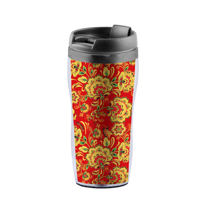 Термокружка-непроливайка Хохлома фото