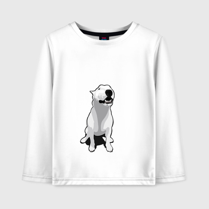 Детский лонгслив хлопок Бультерьер фото