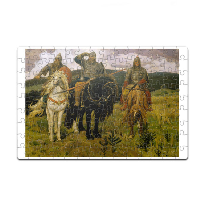 Пазл магнитный 126 элементов Виктор Васнецов - Богатыри фото