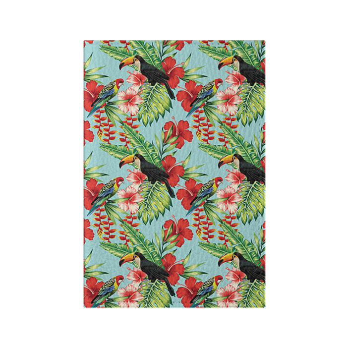 Обложка для паспорта матовая кожа Попугаи фото